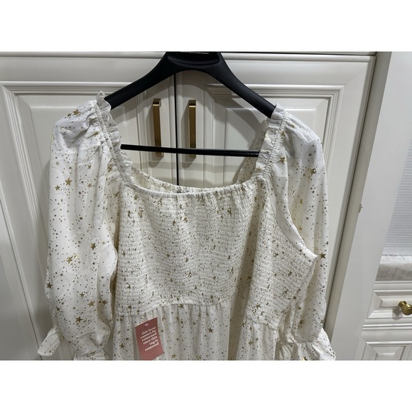 Ivy City Co Women's Midsummer Nights Dress  Stars Size 5X White - Picture 8 of 16